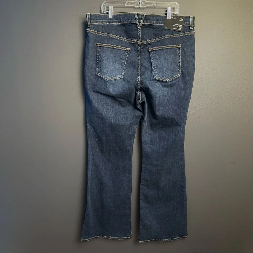 Veronica Beard Beverly Skinny Flare High Rise Jeans Size 22 - Picture 16 of 17